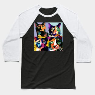 Tortoiseshell Pop Art - Cat Lover Gift Baseball T-Shirt